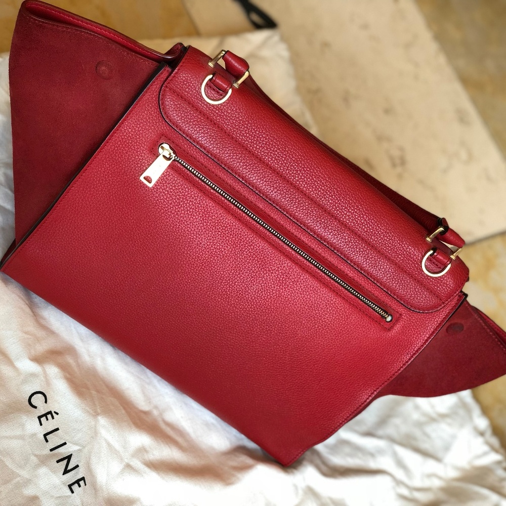 Celine Red Trapeze with GOLD hardware - Picture 2 of 6